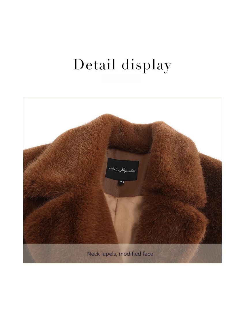 Vintage atmosphere teddy bear and fur long coat