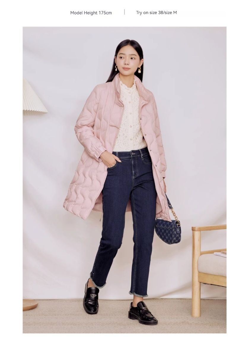 Light Stand-up Collar  White Duck Down Clothing