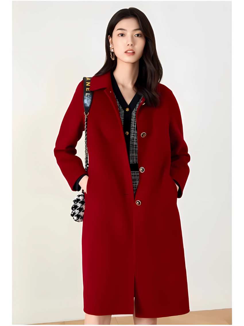 Woolen Coat Medium Length Coat