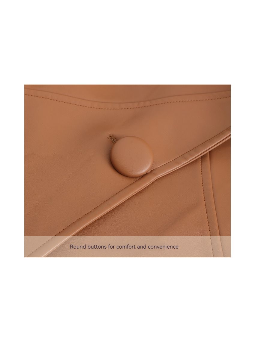 Classic modern trench coat oversized leather jacket