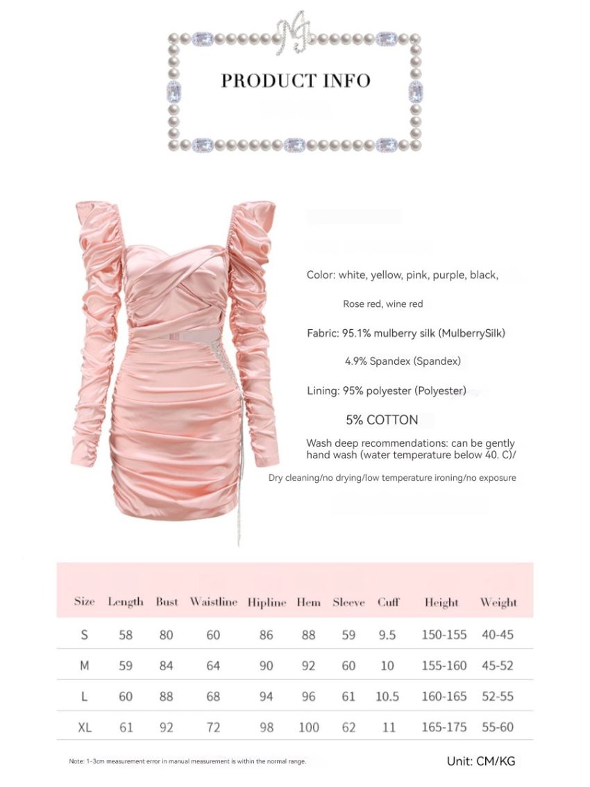 Hollow Silk Sexy Backless Dress