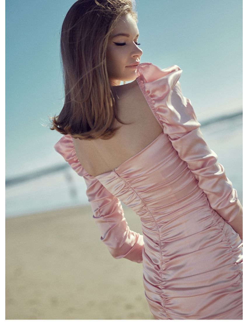 Hollow Silk Sexy Backless Dress